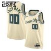 Dres Milwaukee Bucks Prilagođeni Nike 2025-26 City Edition Bijela Swingman - Dječji Dres Milwaukee Bucks Prilagođeni Nike 2025-26 City Edition Bijela Swingman - Dječji